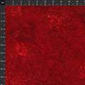 Flot rød batik med blomster