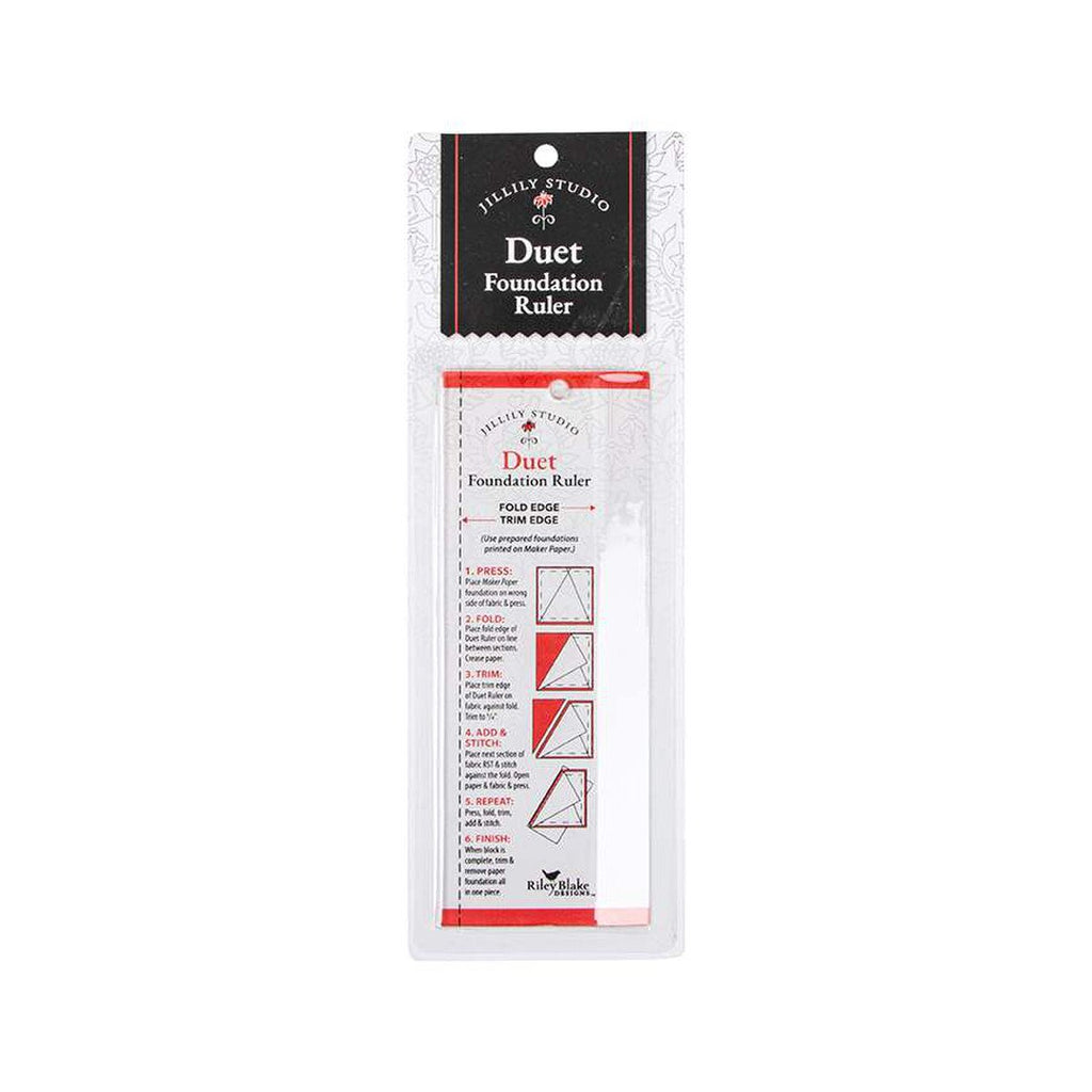 Duet Foundation Ruler - lineal til paper piecing med frysepapir